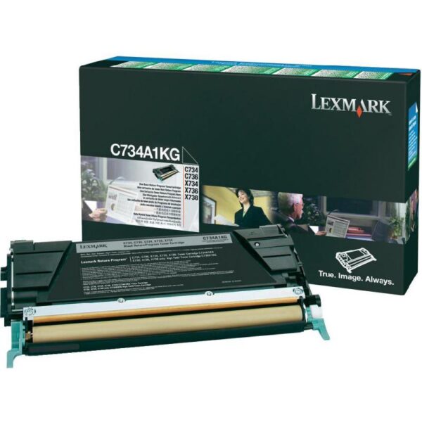 Lexmark - �ern� - origin�ln� - kazeta s barvivem LCCP, LRP - pro Lexmark C734, C736, X734, X736, X738
