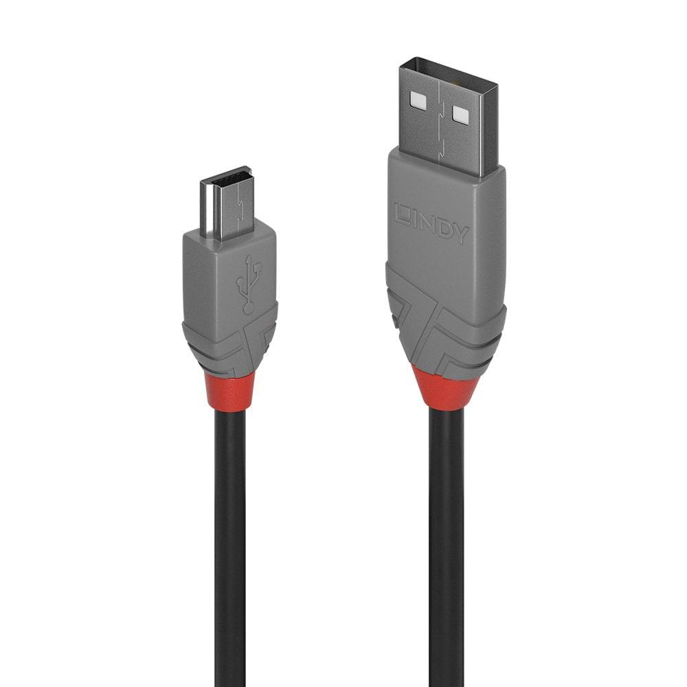 CABLU alimentare si date Lindy pt.smartphone Mini-USB (T) la USB 2.0 (T), 0.5 m, PVC, negru, "LY-36721" (timbru verde 0.08 lei)