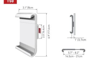 SUPORT de perete BARKAN, pt 1 TV/monitor plat, diag. max 7 inch, rotatie, max tablete, "T50"