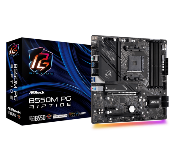 ASRock Motherboard B550M PG Riptide - Micro ATX - Socket AM4 - AMD B550