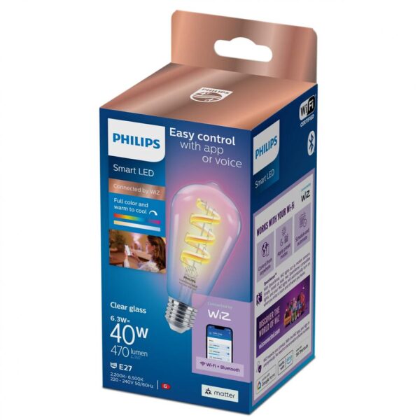 Philips Filament Clear 40 W ST64 E27