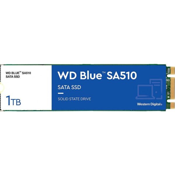 WD Blue SA510 SSD 1TB M.2 2280 SATA III 6Gb/s internal single-packed, "WDS100T3B0B" - Image 2