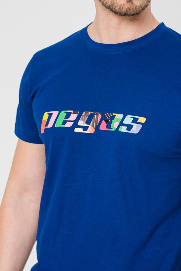 TRICOU  LOGO MULTICOLOR BARBATI   ROYAL - Image 3