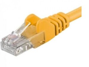 Patch kabel UTP RJ45-RJ45 level CAT6, 0.25m, žlutá