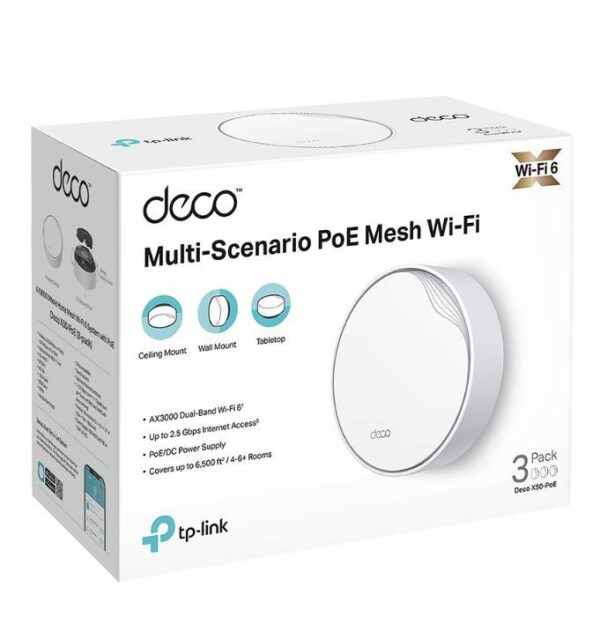 WiFi tugijaam TP-LINK Deco X50-PoE (3-pack) 3000Mbps - Image 4