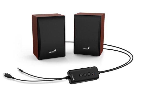 BOXE GENIUS 2.0, bluetooth, RMS:  3W (2 x 1.5W), USB power, wood, "SP-HF380BT" "31730034402" (timbru verde 0.8 lei)