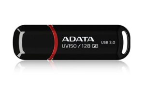 MEMORIE USB 3.2 ADATA 128 GB, cu capac, carcasa plastic, negru, "AUV150-128G-RBK" (timbru verde 0.03 lei)