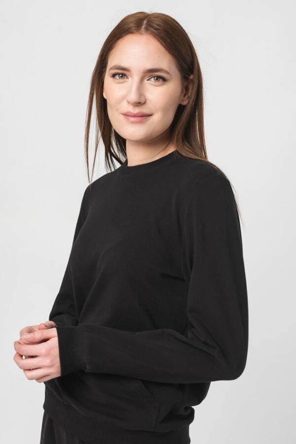 BLUZA COTON CASUAL FEMEI BLACK-L - Image 5