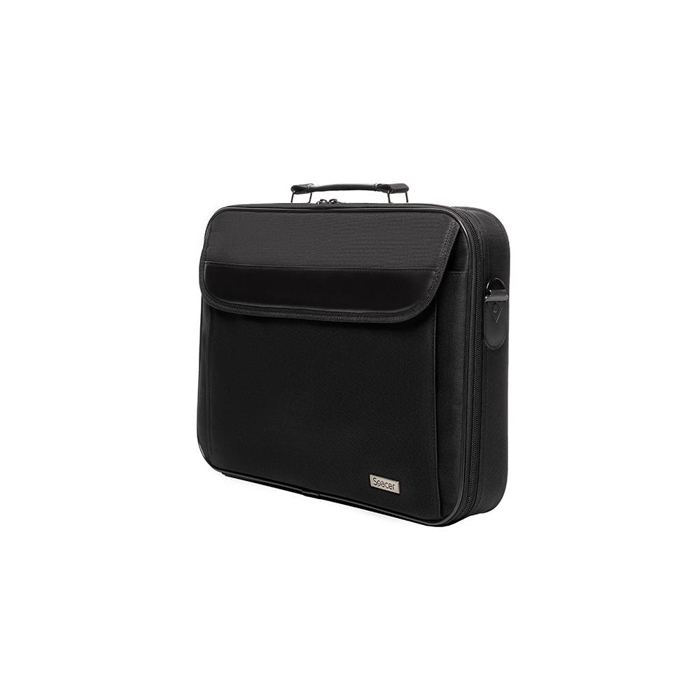 GEANTA SPACER, pt. notebook de max. 16", 1 compartiment, buzunar frontal, buzunar dorsal cu velcro, waterproof, nylon, negru, "Fritz", "SPM7939" (EAN: 5949046600056) - Image 3