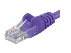 PremiumCord Patch kabel UTP RJ45-RJ45 CAT6 0.5m fialová