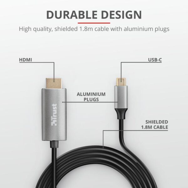 Trust Calyx USB-C to HDMI Adapter Cable "23332" - Image 4