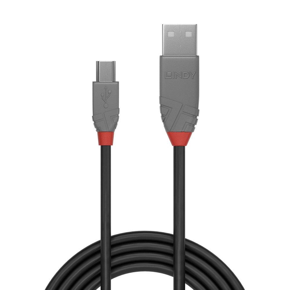 CABLU alimentare si date Lindy pt.smartphone Mini-USB (T) la USB 2.0 (T), 0.5 m, PVC, negru, "LY-36721" (timbru verde 0.08 lei) - Image 2
