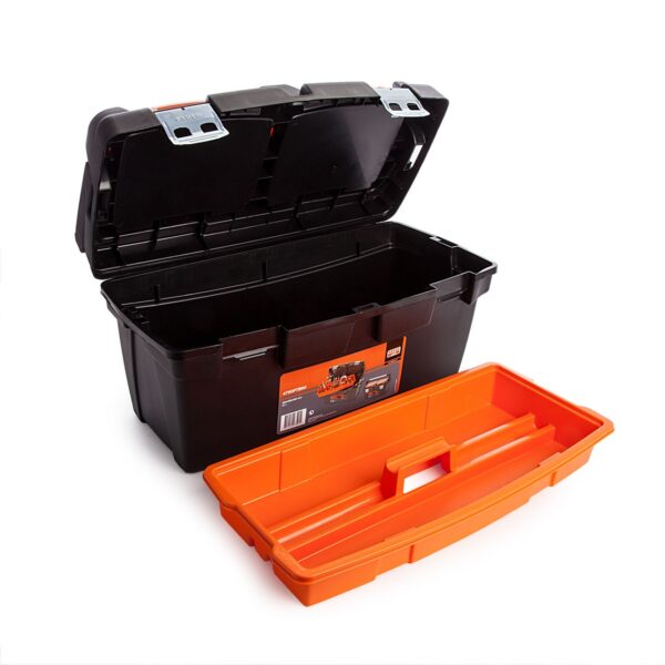 Plastic tool box PTB60 600x305x295mm 37L metallic latches