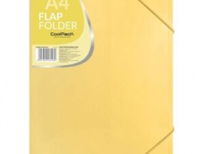 Coolpack flap folder PP, A4, pastel yellow