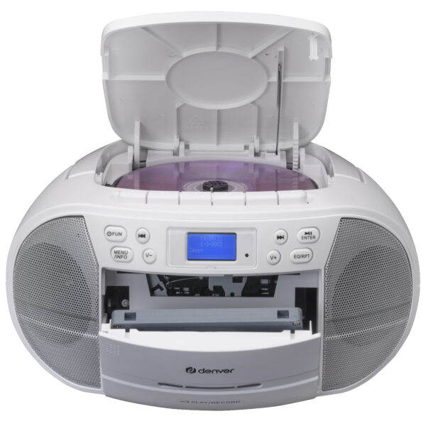 BT Boombox Denver TDC-280W with DAB+ and FM radio white - Image 2