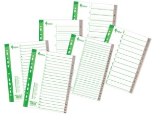 Divider Forpus Maxi, 245x297mm, numbers 1-12, plastic