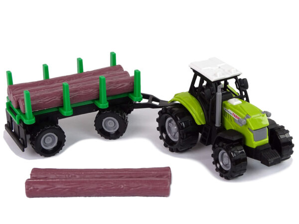 Green Tractor Trailer Logs Wood Farm Sound - Image 3