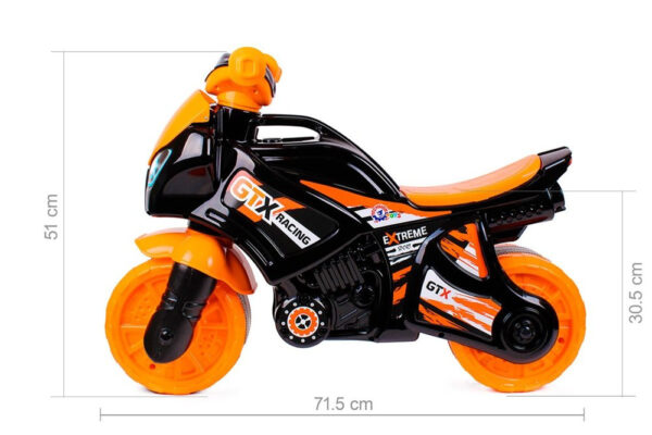 Motorcycle ride-on orange-black TechnoK 5767 p2 - Image 4