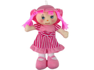 Lalka Szmacianka Przytulanka Różowa W Paski 28 cm