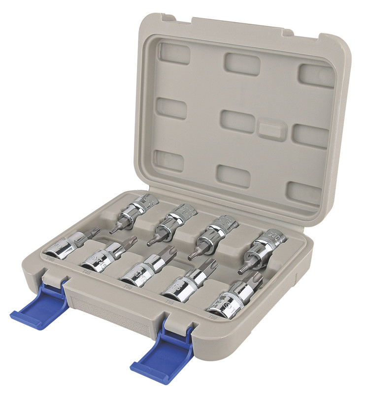 TORX bit socket set 9 pcs 1/2" T20-T60 Irimo