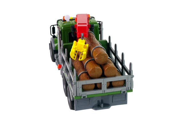 Truck Car Crane Transporting Logs of Wood Sound - Image 4