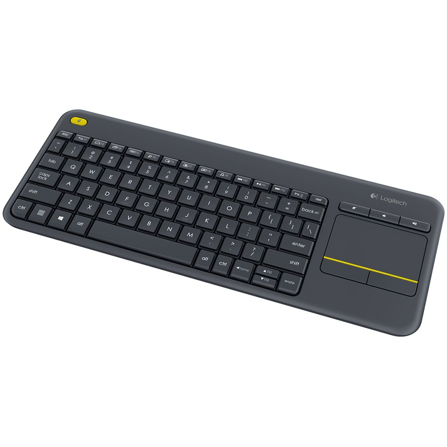 Logitech Wireless Touch Keyboard K400 Plus - EMEA - Czech layout - Black
