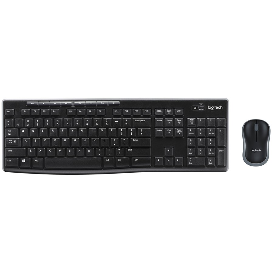 Logitech Keyboard and Mouse Set MK270 - US Layout - Black