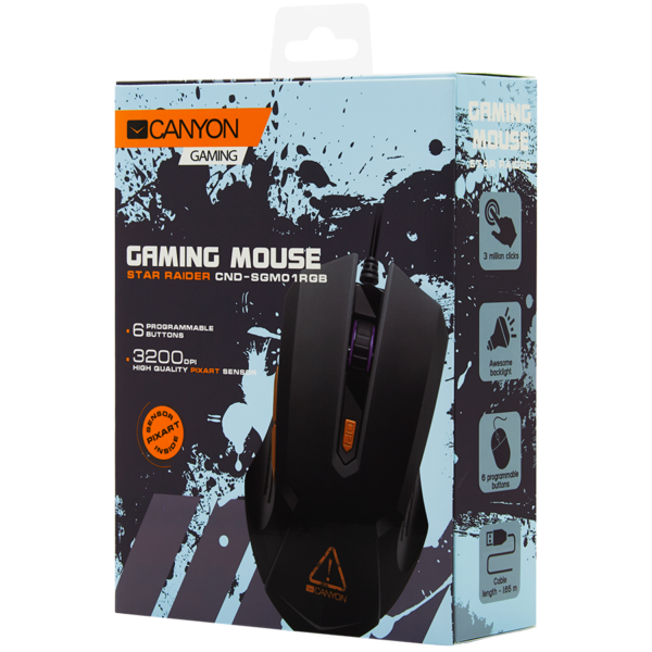 CANYON mouse Star Raider GM-1 RGB 6buttons Wired Black - Image 3