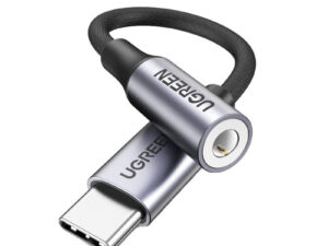 CABLU audio Ugreen, "AV161", USB Type-C (T) la 3.5 mm jack (M), lungime 15cm, gri "80154" (timbru verde 0.08 lei) - 6957303881543
