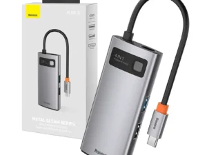 Hub 4in1 Baseus Metal Gleam Series, USB-C to USB 3.0 + USB 2.0 + HDMI + USB-C PD
