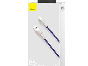 CABLU alimentare si date Baseus Cafule Metal, Fast Charging Data Cable pt. smartphone, USB la Lightning Iphone 2.4A, braided, 1m, violet "CALJK-A05" (timbru verde 0.08 lei) - 6953156202269