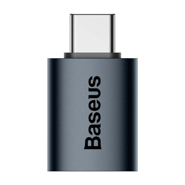 ADAPTOR Baseus Ingenuity Series Mini OTG, USB Type-C (T) to USB 3.1 (M), corp metalic, albastru "ZJJQ000003" (timbru verde 0.18 lei) - 6932172605650