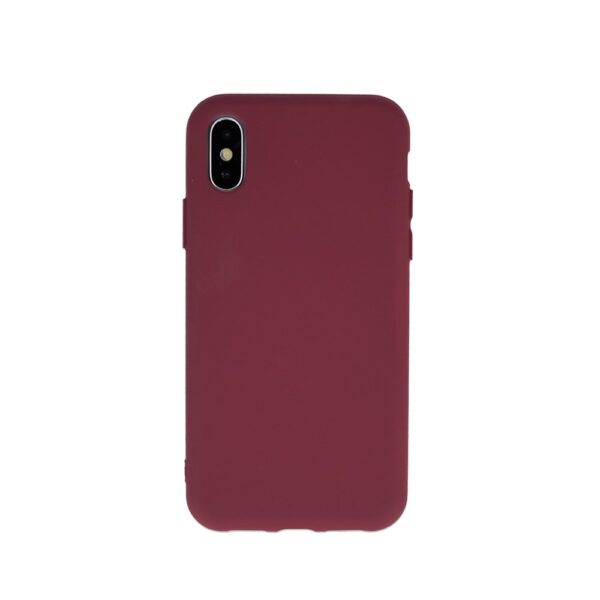 Mocco Silicone Case for Apple iPhone 12 Pro Max Burgundy - Image 2