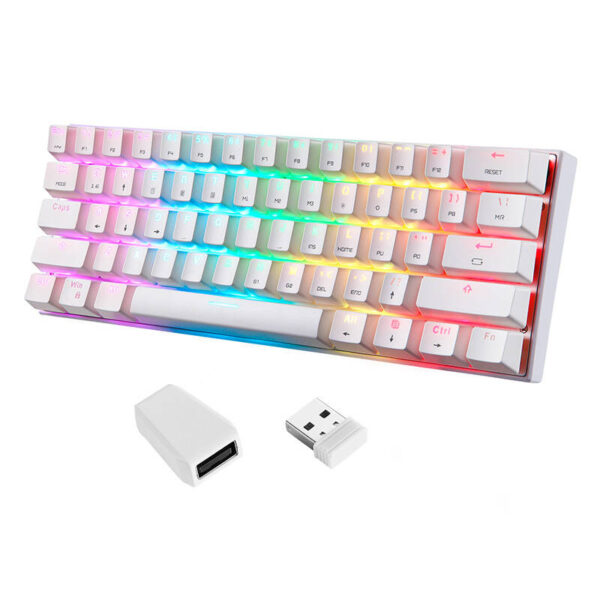 Wireless Mechanical keyboard Motospeed SK62 White (red switch) - Image 4