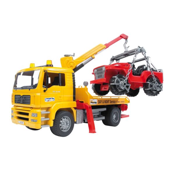 BRUDER tow truck with cross country vehicle, 02750 - Image 2