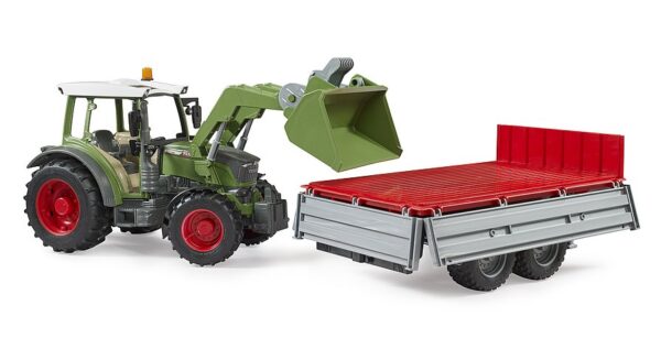 BRUDER 1:16 Fendt Vario 211 tractor with frontloader and tipping trailer, 02182 - Image 2