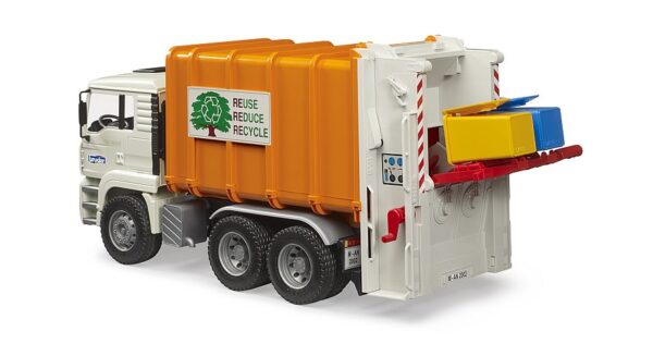 BRUDER 1:16 MAN TGA rear loading garbage truck, 02772 - Image 3