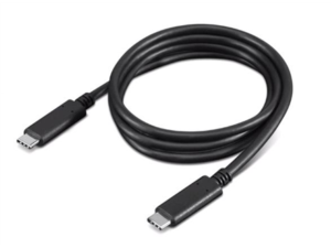 Lenovo - USB-kabel - 24 pin USB-C (hane) till 24 pin USB-C (hane) - 20 V - 5 A - 1 m - st�d f�r 4K, USB-str�mleverans (5A, 100W) - svart