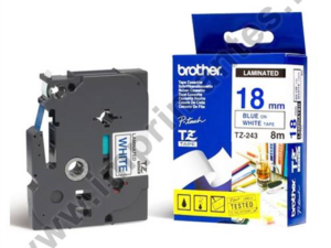Brother laminated tape TZe-243 - Blue on white