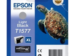 Epson T1577 - 25.9 ml - gr�svart - original - blister - bl�ckpatron - f�r Stylus Photo R3000
