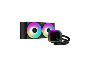 Cooler Deepcool "LS520 SE", compatibil skt. Intel si AMD, racire cu lichid, ventilator 120 mm x 2, 2250 rpm,  iluminat  RGB, "R-LS520-BKAMMM-G-1" (timbru verde 2.00 lei)
