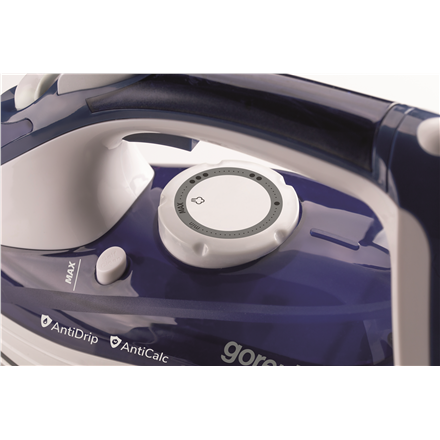 Gorenje | Steam Iron | SIH2600BLC | Steam Iron | 2600 W | Water tank capacity 350 ml | Continuous steam 30 g/min | Steam boost performance 95 g/min | Blue/White - Image 5