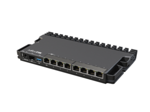 MikroTik Wired Ethernet Router RB5009UG+S+IN, Quad core 1.4 GHz CPU, 1xSFP+, 7xGigabit LAN, 1x2.5G LAN, 1xUSB, Can be powered in 3 different ways, CPU temperature monitor, Mounts FOUR of these Routers in a Single 1U Rackmount Space, RouterOS L5 | Wired Ethernet Router | RB5009UG+S+IN | No Wi-Fi | 10/100/1000 Mbit/s | Ethernet LAN (RJ-45) ports 7 | Mesh Support No | MU-MiMO No | No mobile broadband | 1 | 12 month(s)