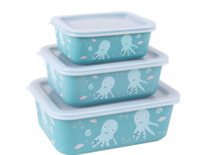 Stoneline | Awave Set of storage box | 21941 | Storage box | 3 pc(s) | Dishwasher proof | Turquoise