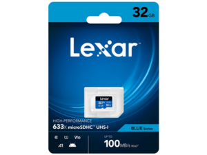 Lexar 64GB High-Performance 633x microSDHC UHS-I, up to 100MB/s read 20MB/s write | Lexar | Memory card | LMS0633064G-BNNNG | 64 GB | microSDXC | Flash memory class UHS-I