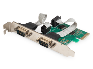 Karta rozszerzeń/Kontroler PCI Express RS232 Serial Port, 2xDB9, Chipset: ASIX99100