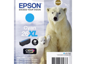 Epson 26XL - 8.7 ml - XL - cyan - original - blister - bl�ckpatron - f�r Expression Premium XP-510, 520, 600, 605, 610, 615, 620, 625, 700, 710, 720, 800, 810, 820