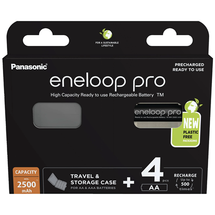 Other Computer Accessory Panasonic Rechargeable Batteries ENELOOP BK-3HCDEC4BE AA, 2500 mAh, 4 pc(s)