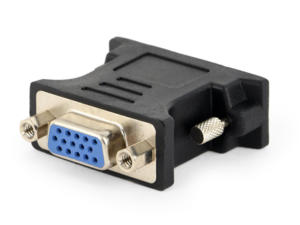 Adapter DVI->VGA (24M/15F) czarny