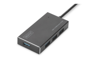 HUB/Koncentrator 4-portowy USB 3.0 SuperSpeed, aktywny, aluminium